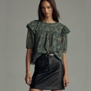 Anthropology Porridge Lace Blouse